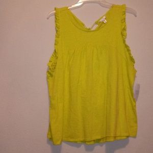2/$20 PLUS SIZE RUFFLE SLEEVELESS SHIRT